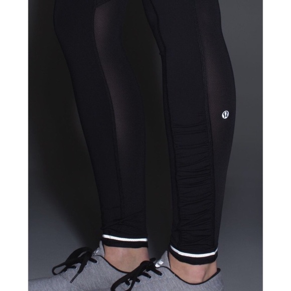 P. Lululemon Speed Tight III (Mesh) Black Mint Zest - Picture 15 of 15